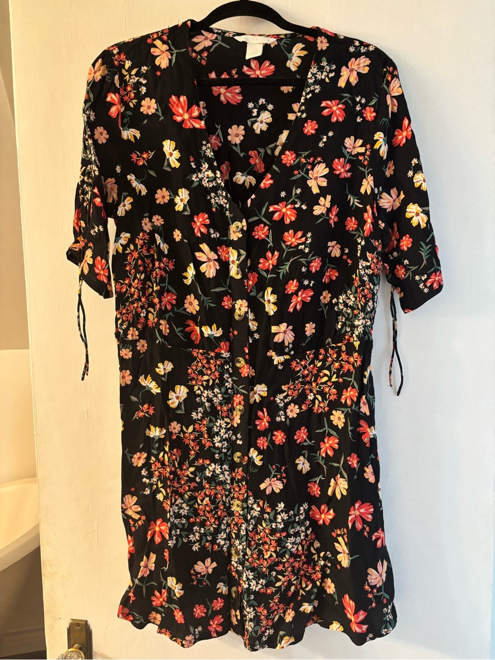 H&M Black Floral Dress